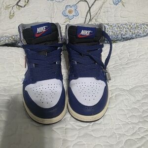 Nike Kids' Blue and White High-Top Sneakers